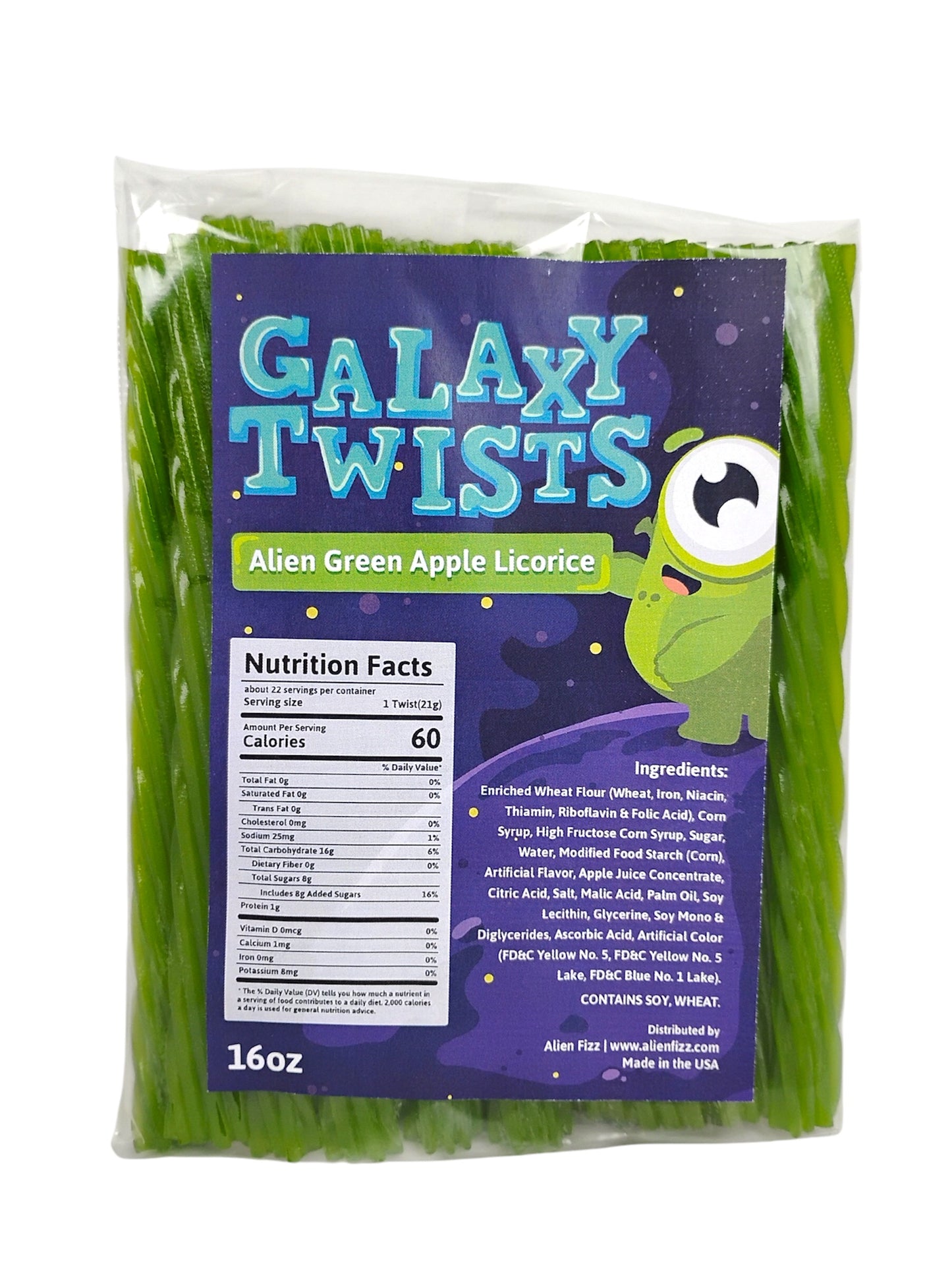 Galaxy Twist Jumbo Licorice - Alien Green Apple