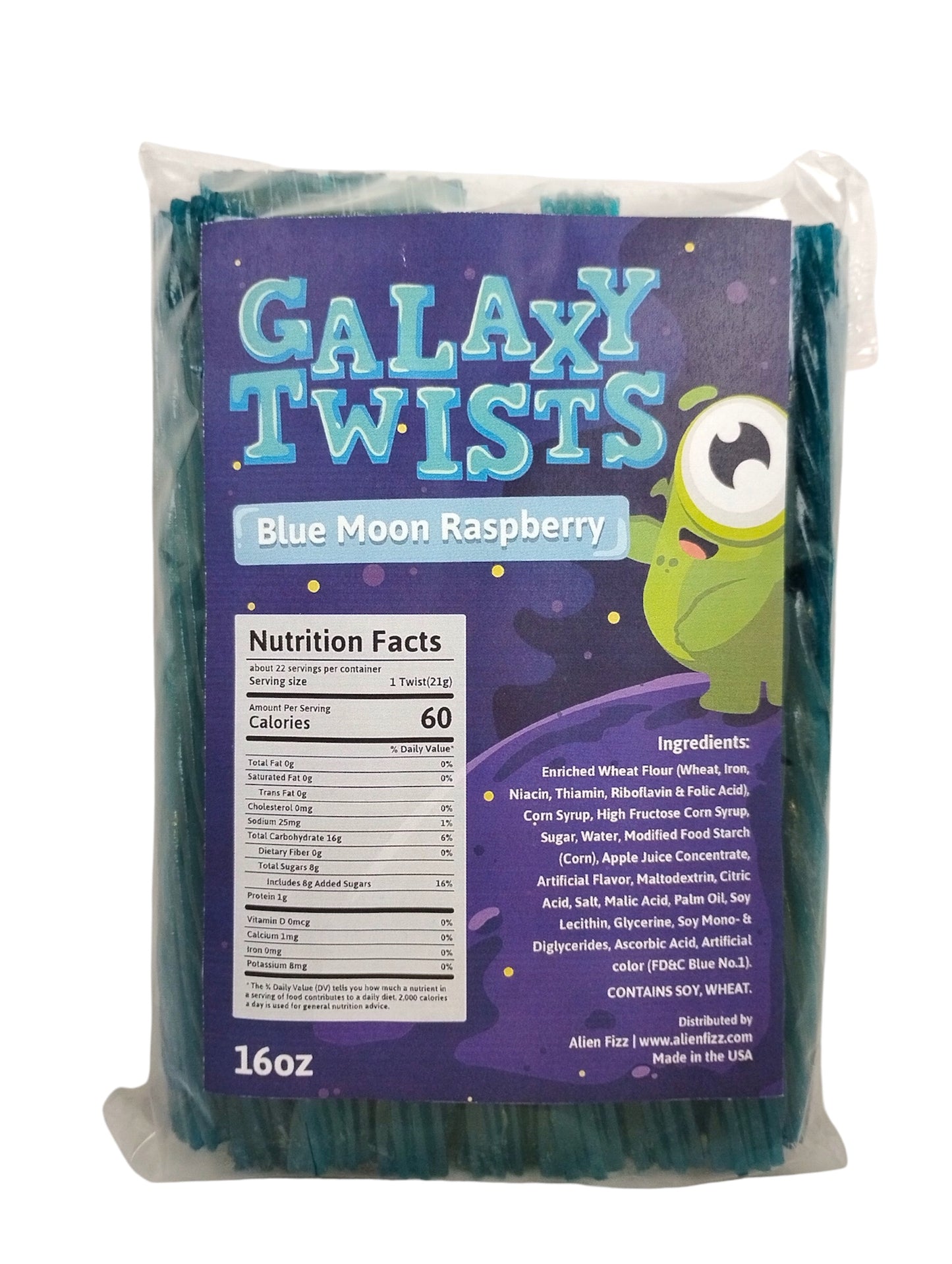 Galaxy Twist Jumbo Licorice - Blue Moon Raspberry