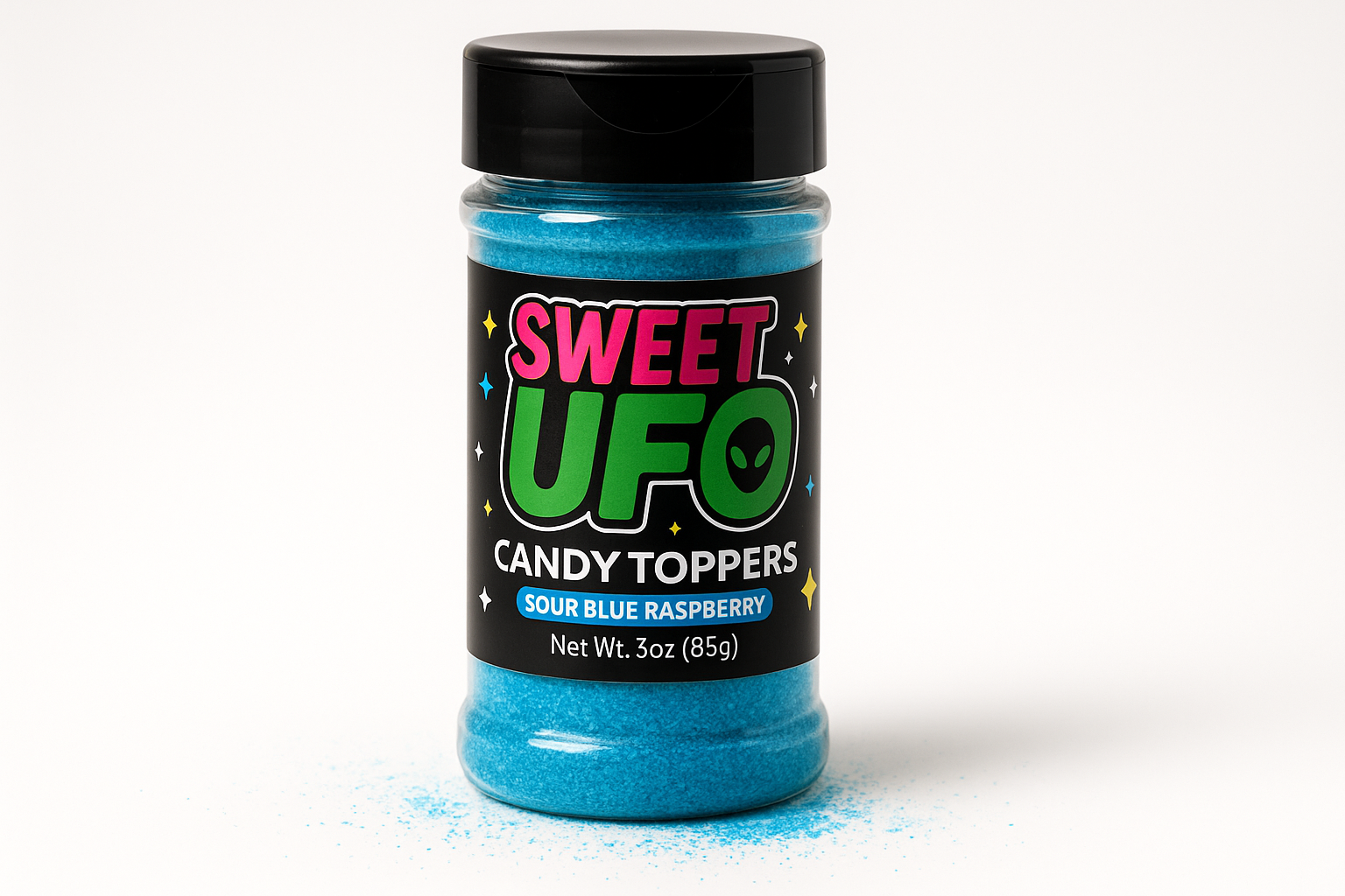 Sweet UFO Sour Blue Raspberry with Label